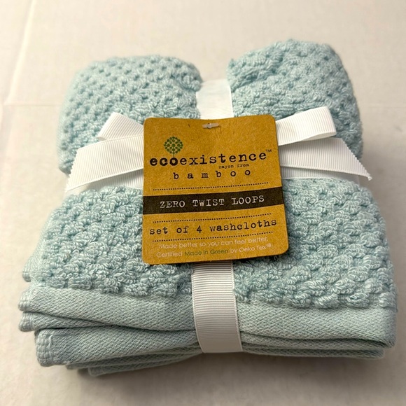 8pc ECOEXISTENCE Bamboo Zero Twist Loops Bath Towel Set - Mystical Blue - Picture 7 of 10